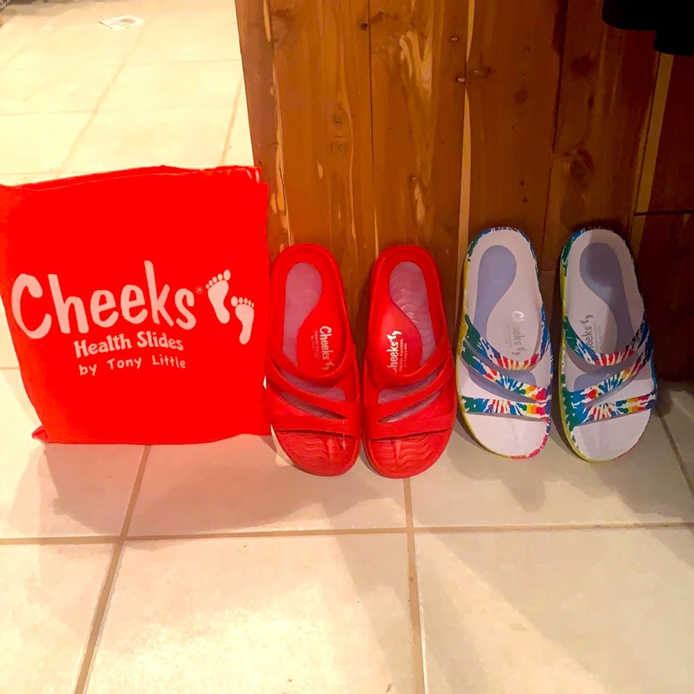 Tony Little Cheeks 2 pack slide sandal size 7